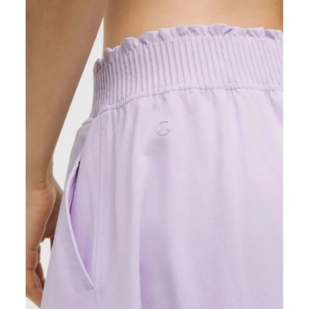 Lululemon Stretch Woven Ruffle-Waist Midi Skirt Lavender Frost XL NWT‎